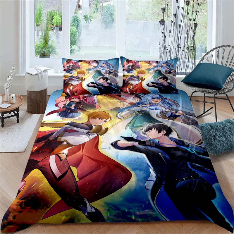 3D Printed Sword Art Online Bedding Set, Three-Piece Set, Includes Printed Duvet Cover and Pillowcases, Adult Size65
