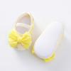Туфли на плоской подошве для маленьких девочек, нескользящая мягкая подошва, симпатичные туфли с бантом, свадебные туфли для новорожденных принцесс, первые походки для малышей 0-12 месяцев