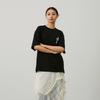 MLB Checkerboard T Shirts Unisex Black Crew Neck Moderate Straight Fit 3ATSO0243-50BKS