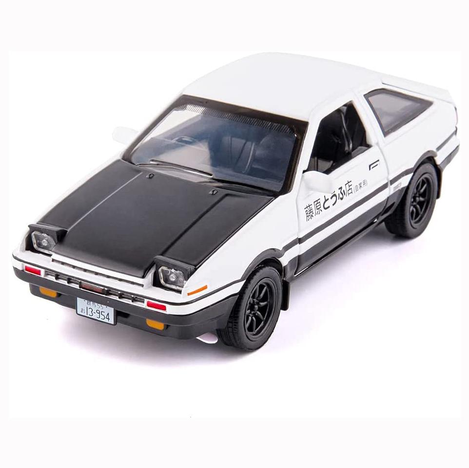 1/28 масштаб Toyota AE86, начальная модель автомобиля D, игрушечный автомобиль из цинкового сплава со звуком и светом для детей, подарок для мальчиков и девочек