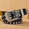 Gothic Rivet Waistband PU Leather Spicy Girls Belt Fashion Rhinestone Belt  For Jeans