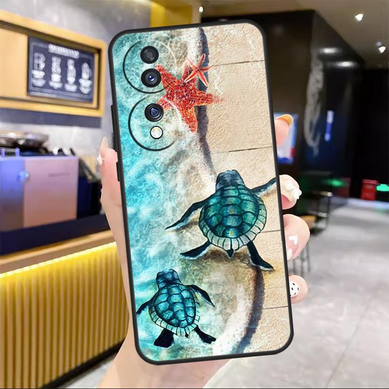 Морская Черепаха Бирюзовый Океанская Жизнь Для Honor Magic 6 7 8 Pro Чехол Для Honor 90 70 50 Lite 400 200 X8c X8b X9a X9b X9c X9d Win RT