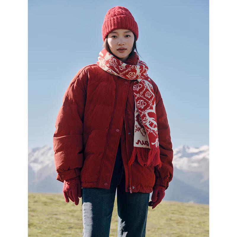 INMAN Women's Retro Corduroy Thickened Down Jacket