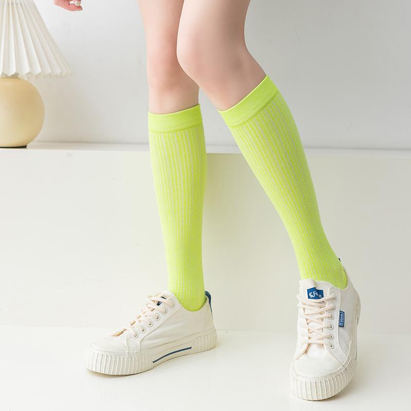 Summer Thin and Slimming Calf Socks for Women, Light and Breathable Calf Student Socks, Spring and Summer Long Socks