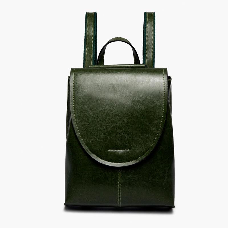 Женский рюкзак из натуральной кожи, модная сумка, вощеная масляная воловья кожа, рюкзак