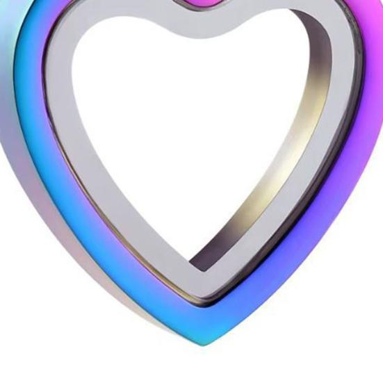 Pendant Necklace Transparent Heart-Shaped Glass Necklace Stainless Pendant Souvenir Steel Lightweight Pet