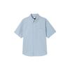 Life Single Button Comfortable Universal Casual Soft Short Sleeve Shirt Men Shirts Light-Military-Blue FN3223-440