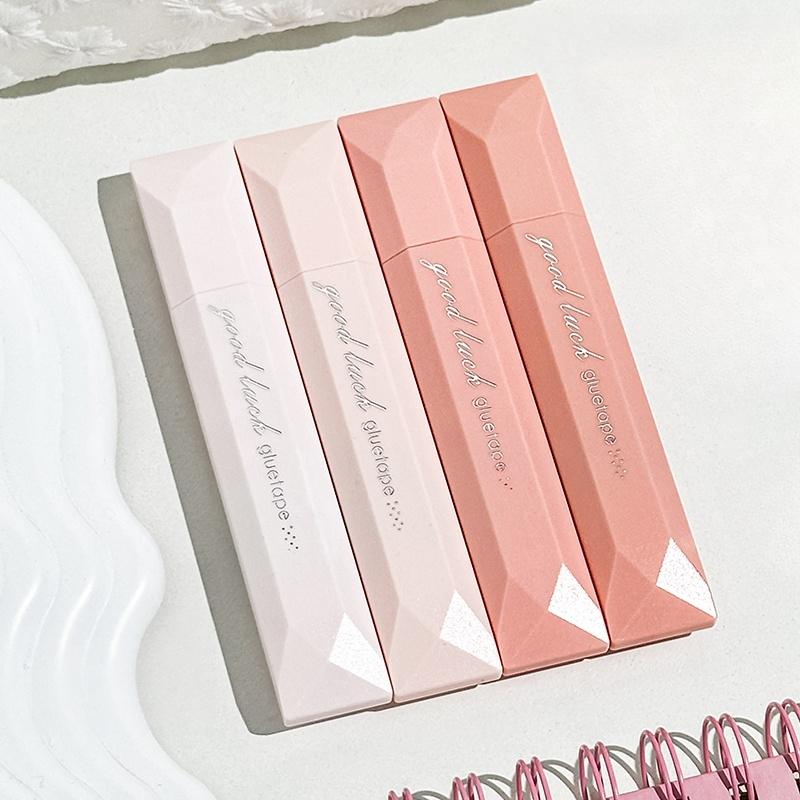 4/5 шт. Клейкая лента градиентного цвета, ручка-роллер для двусторонней клейкой ленты, для заметок, дневника, рукоделия