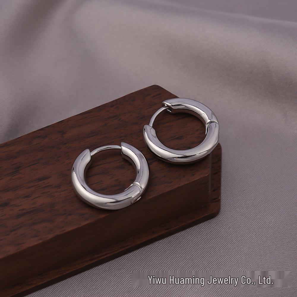 Элегантные серьги с иглами из серебра 925 пробы: Универсальные французские серьги-кольца из меди в нескольких стилях для изысканного образа