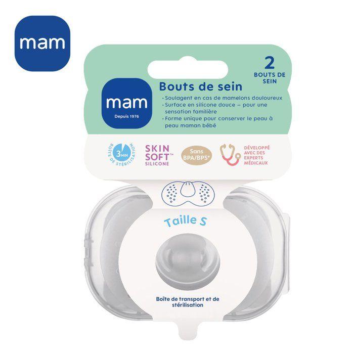MAM Allaitement Bout de Sein Silicone Taille S 2 unités