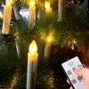 10PCS Candle Lights Battery Operated Christmas Tree Decor Flickering Window Candles with Clips 7-key Remote Controls and Timers