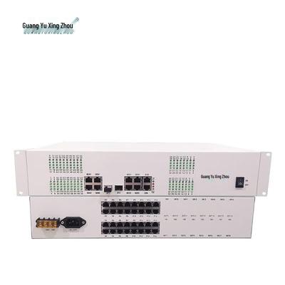 GY-128P4GE 128-канальный телефонный и 4-портовый GE оптоволоконный мультиплексор