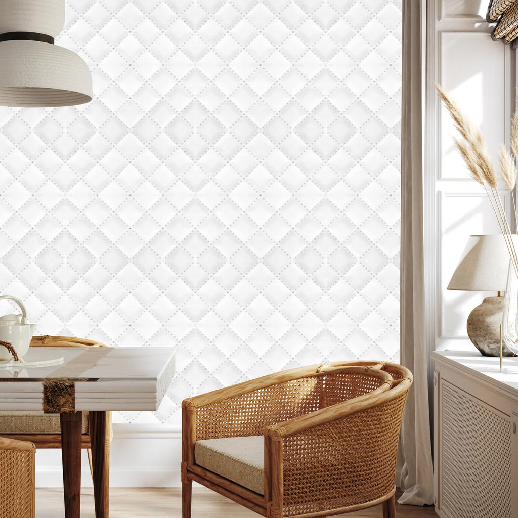 Quilted pattern wallpaper for living room and bedroom 50x1000