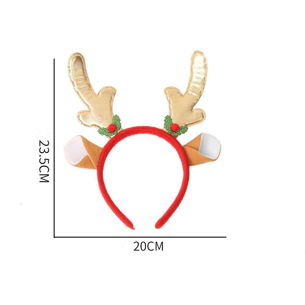 Рождественский фестиваль платье повязка на голову для детей взрослые рога лося звезда Санта-Клаус день рождения новогодний головной убор подарок для детей