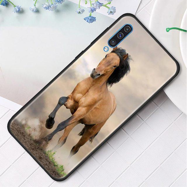 Силиконовый чехол для телефона Samsung Galaxy A50 A70 A10 A20e A30 A40 A20s A10s A10e A80 A90 A60 A30s, чехол с изображением бегущих лошадей