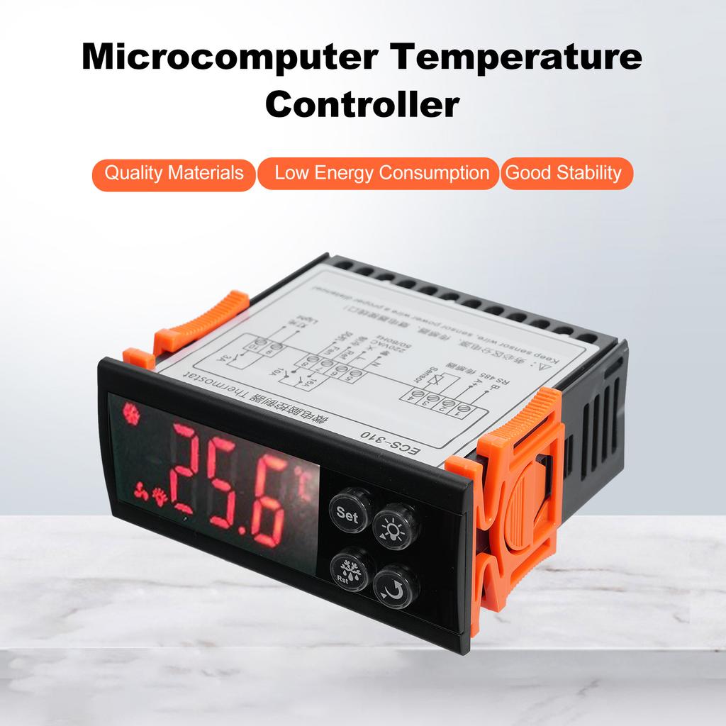 Микрокомпьютерный контроллер температуры ECS310 Цифровой термостат-регулятор с датчиком NTC
