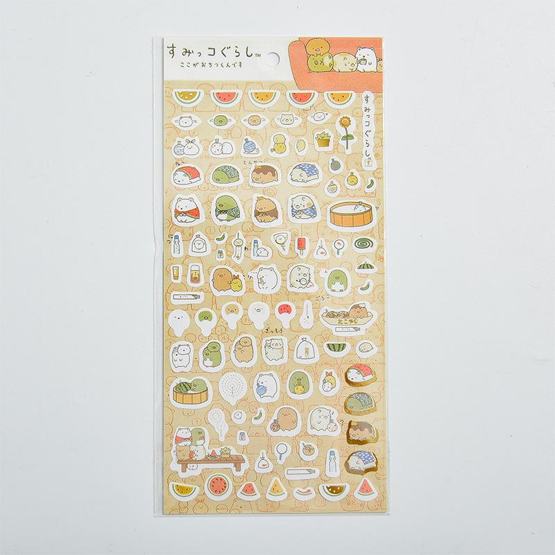 Cartoon Creature PVC Stickers Set - Waterproof, Transparent, DIY Decoration, Small Pattern Sealing Stickers