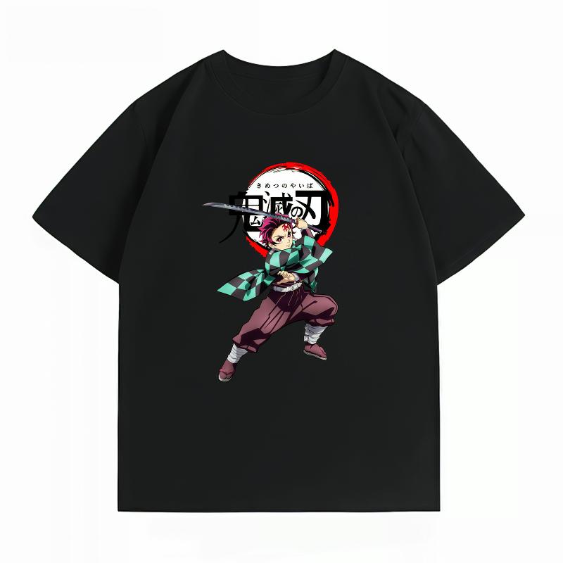 Unisexs Clothing New 100 Cotton Summer TShirt Demon Slayer Unisexs TShirt Tanjiro Print Casual Unisexs TShirt