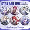 Collapsed Star Dome Railway Star Iron Concert Robin Badge Double Flash Brooch Standing Brand Millet Pendant Ornament