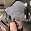 Casual Plaid Sun Hats Summer Fisherman Hat Fashion Drawstring Bucket Hats  Outdoor