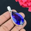 Подвеска из драгоценного камня Танзанит, твердая подвеска из стерлингового серебра 925 пробы, ювелирный подарок для унисекс