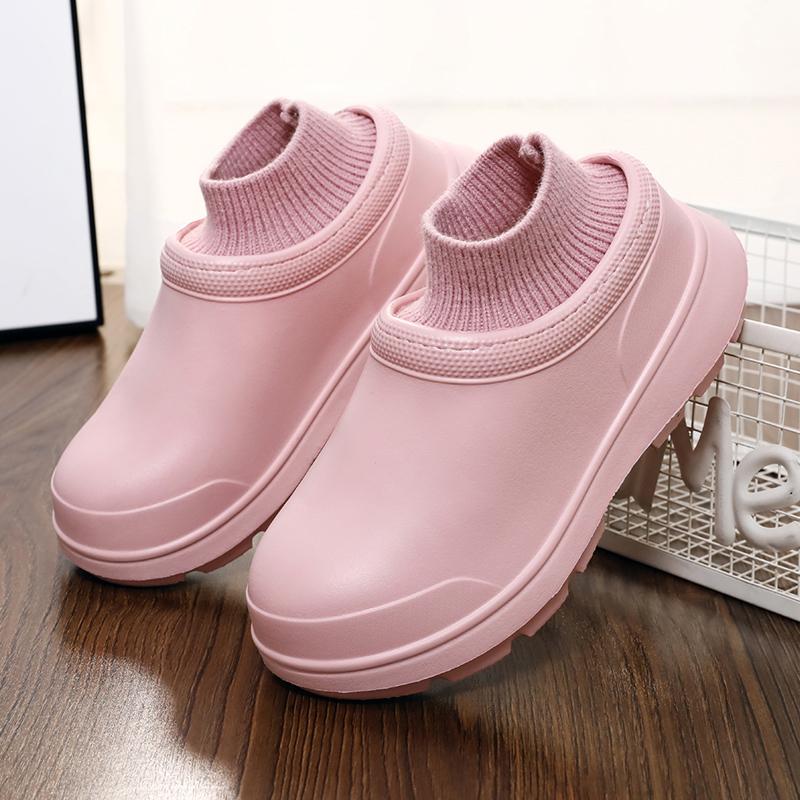 Осень и Зима Пара Водонепроницаемые Плюшевые Теплые Хлопковые Ботинки Уличная Платформа Противоскользящие Повседневные Модные Базовые Универсальные