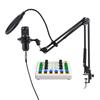 Podcast Equipment Bundle Condenser Mic with Live Sound Card Kit Plug and Play Podcast Microphone