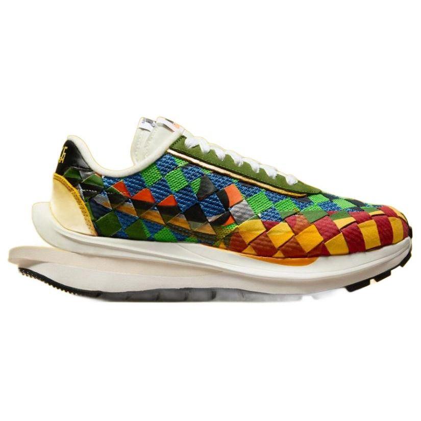 Jean Paul Gaultier x sacai x Nike VaporWaffle Woven Разноцветные Унисекс Кроссовки Зеленый-Вкус Безопасный-Оранжевый Парус DR5209-300