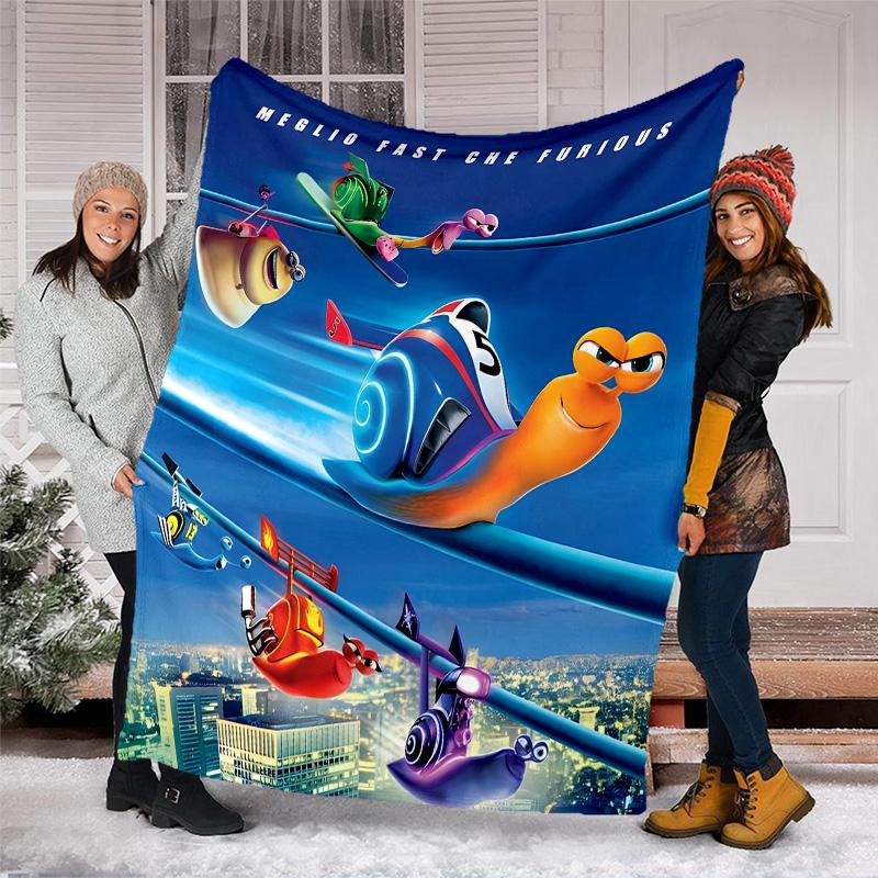 1pc TURBO1 Theme Blanket - Digital Print, Polyester, Cozy for All Seasons, Perfect for Outdoor, and Travel