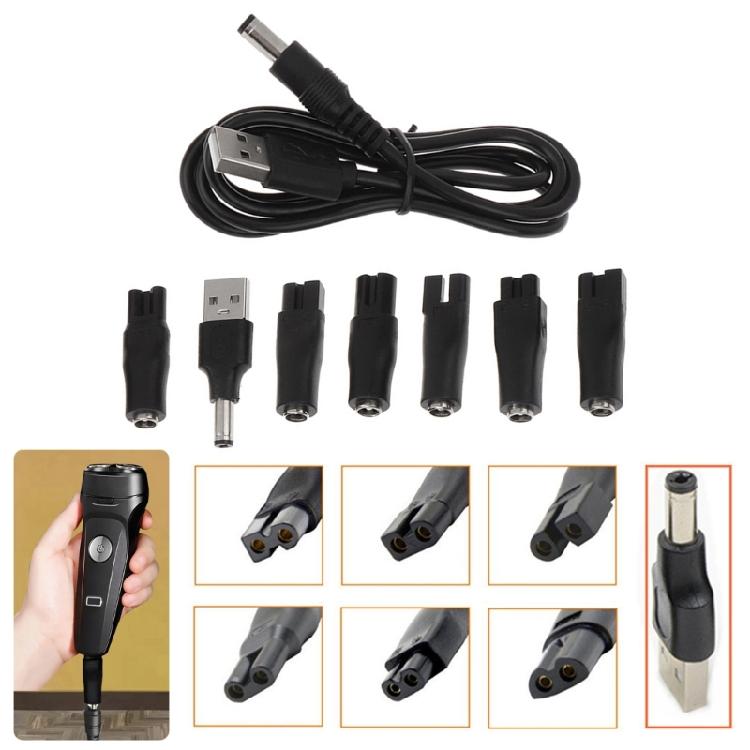 Комплексный USB-кабель для зарядки для электрических машинок для стрижки волос и косметических инструментов, триммеров для бороды, адаптер, шнур питания