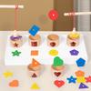 Детская деревянная магнитная чашка для классификации цвета и формы, геометрическая познавательная игра для рыбалки, развивающие игрушки для раннего образования