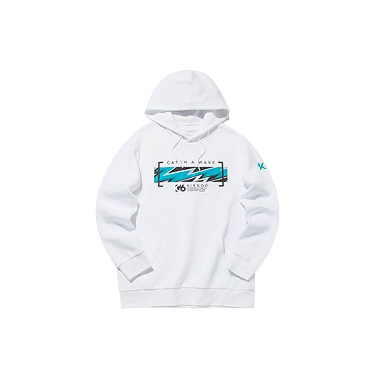 Anta Повседневный пуловер с капюшоном с принтом Thompson, мужские топы, белый 152131718-1