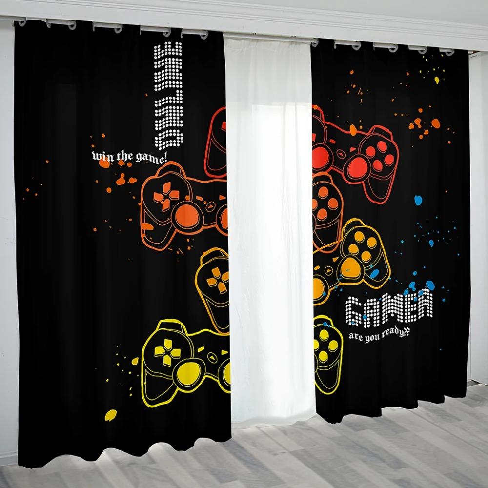 Мультяшный игровой контроллер, переключатель, оконные шторы, жалюзи для гостиной, детской спальни, ванной комнаты, кухни, офиса, двери, домашнего декора, 2 шт.