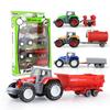 4 Pcs Alloy Farm Tractor Toy Set Engineering Car Model Farm Vehicles Toy Tractors Car Toy For
