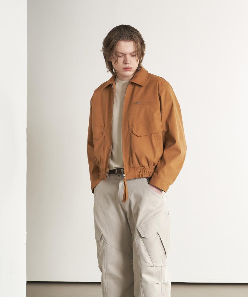 Sperone Suede Signature Crop Jacket (Camel)