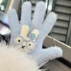 Зимние перчатки Плюс бархатные Толстые Защищающие от холода Велосипедные Сенсорные Вязаные перчатки Теплые Унисекс Шерстяные перчатки
