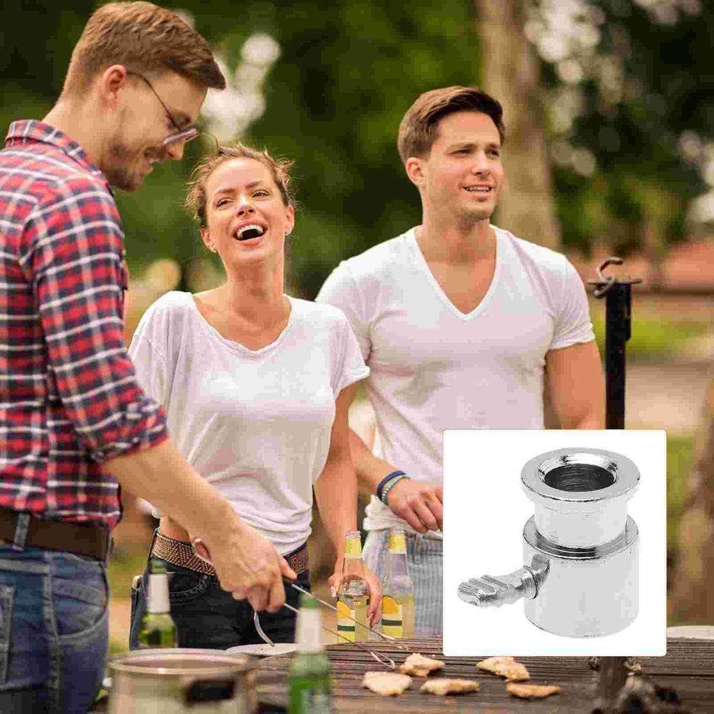 2 Pcs Barbecue Limit Set Outdoor Accessories Grill Sleeves Stop Collar Oven Premium Rotatable Iron Rotary
