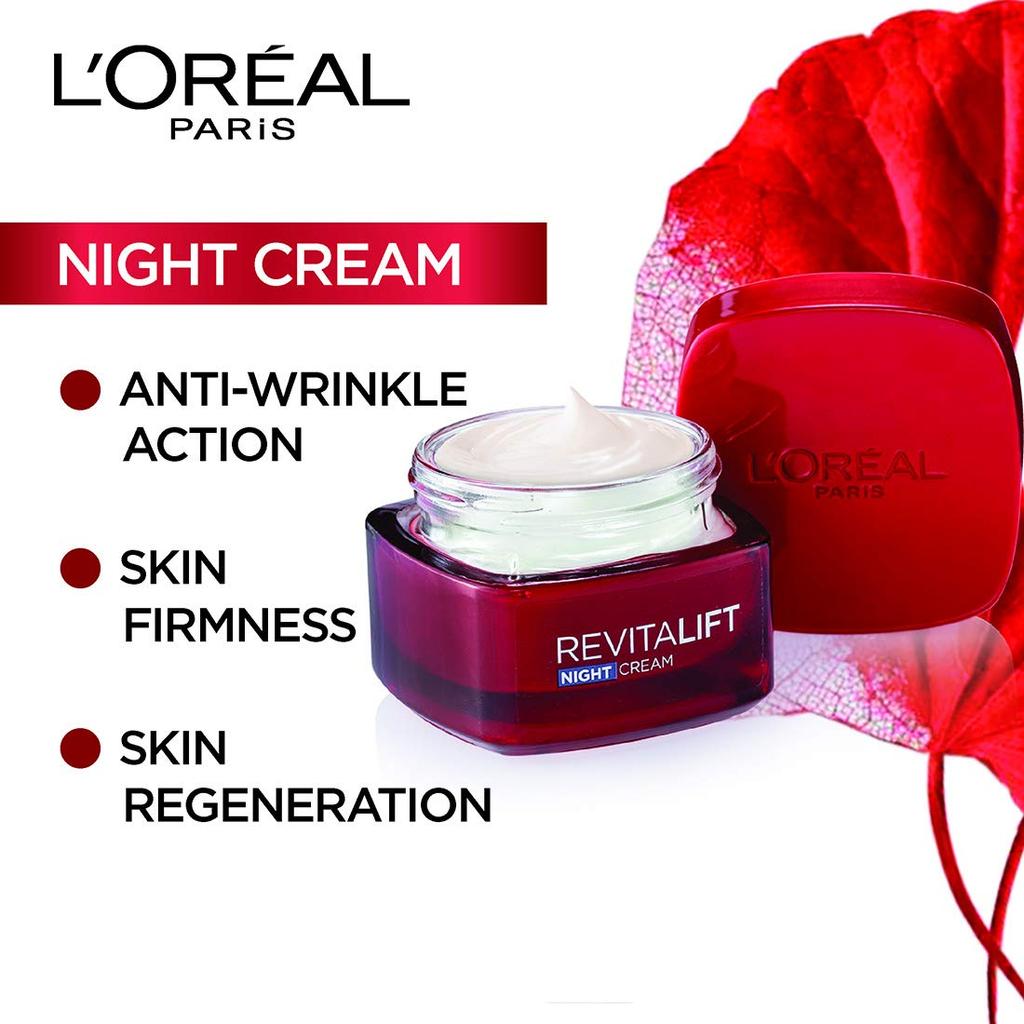 L'Oréal Paris Revitalift Ночной крем | Увлажняющий и восстанавливающий | С технологией Dermalift + Про-Ретинол А | 50 мл