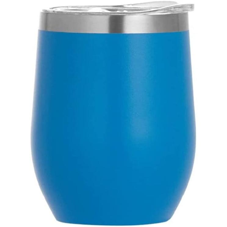 12 oz Stainless Steel Wine Tumbler Stemless Glasses with Lid, Double Wall Insulated Travel Mug Perfect for Wine, Coffee, Drinks, Champagne, Cocktails