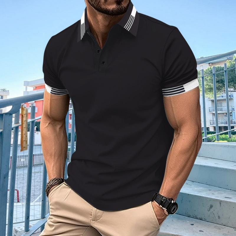 Summer Lapel Casual Polo Shirt Button Men's Short Sleeve Sports Polos Shirts Man Top