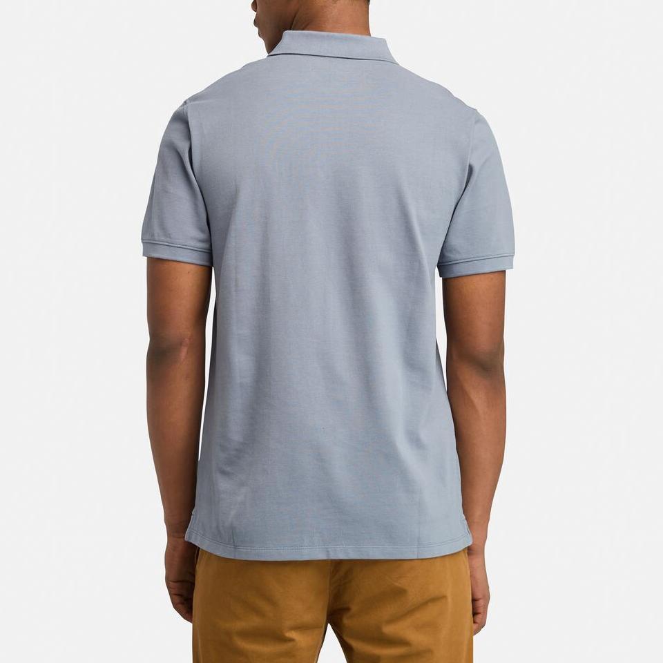 Timberland Однотонная повседневная рубашка-поло для мужчин, синяя A6943-073