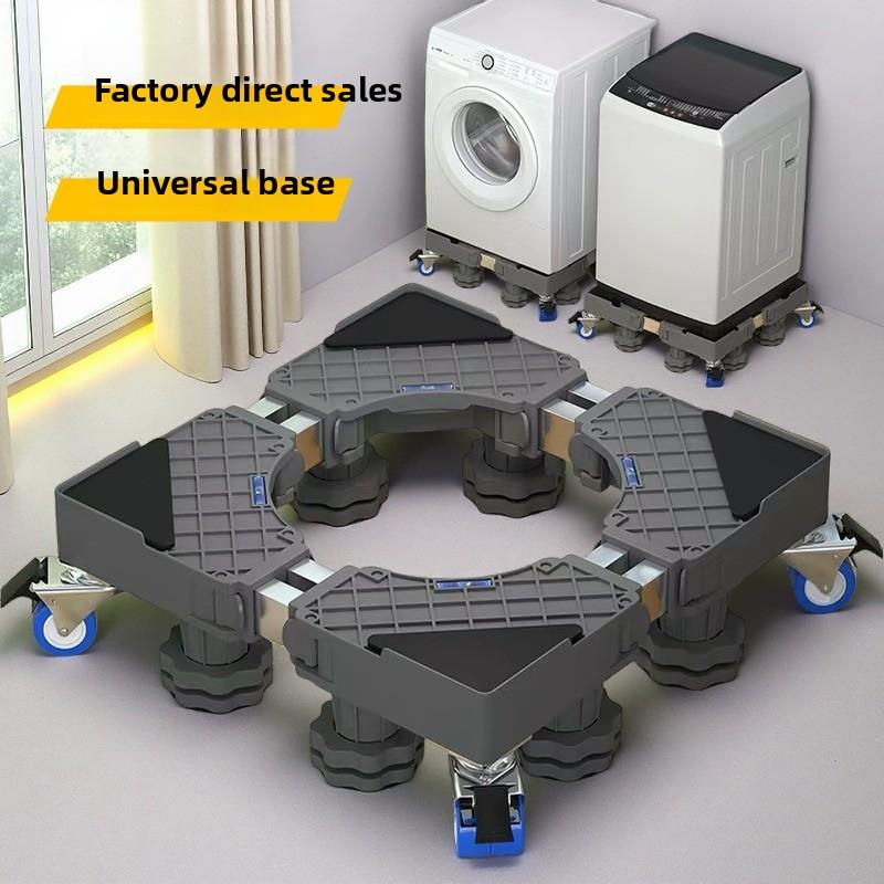 Base móvil universal para lavadora y refrigerador con ruedas ajustables y soporte antivibración