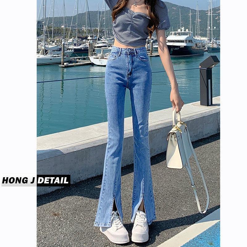 Расклешенные брюки Straight Tube Slim Stretch с высокой талией