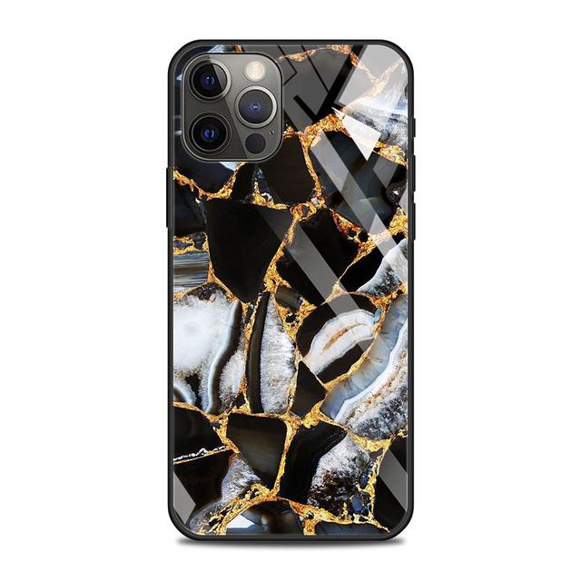 Чехол из закаленного стекла для Iphone 12 11 Pro Max 14 13 12 Mini Fundas X Xr Xs Max 8 7 6s Plus, чехол Fundas Colorfull Marble