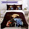 3pcs Duvet Cover Set (1*Duvet Cover + 2*Pillowcase, Without Core), Billie Eilish Print Soft All‑Season Bedding Set, Home Bedroom Decor Gift
