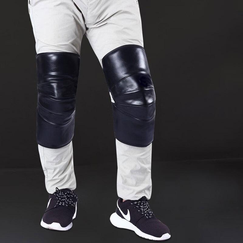 LAC Knee Pads, Motorcycle Knee Guards, Winter Cold-Proof Thickened Knee Pads, Electric Scooter Protective Gear, Leg Guards, Short Knee Pads in Black