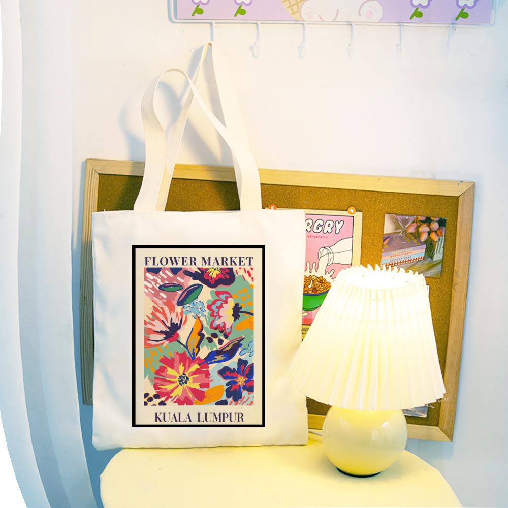 Harajuku Punk Vintage Y2k Эстетическая женская сумка с принтом Vaporwave Art Grunge School Bag Эстетичная холщовая сумка Большая вместительная сумка-шоппер