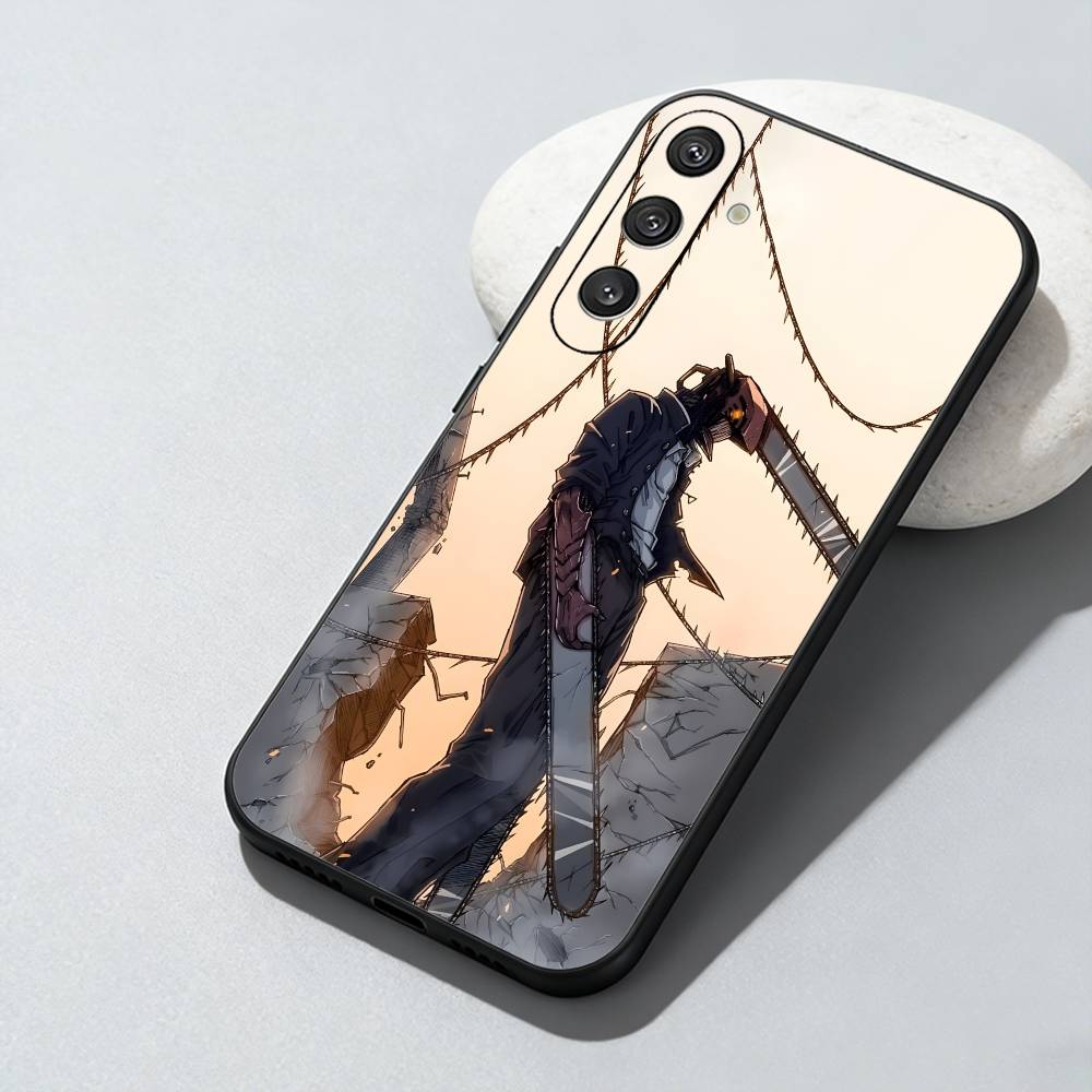 Чехол для телефона Anime C-Chain-saw MAN D-DenJi для Samsung Galaxy A73, A72, A71, A70, A52, A51 Другие Мягкий Черный Чехол