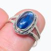 Натуральный голубой кианит, драгоценный камень, ручная работа, украшение из серебра 925 пробы, кольцо, размер 7 P2U21