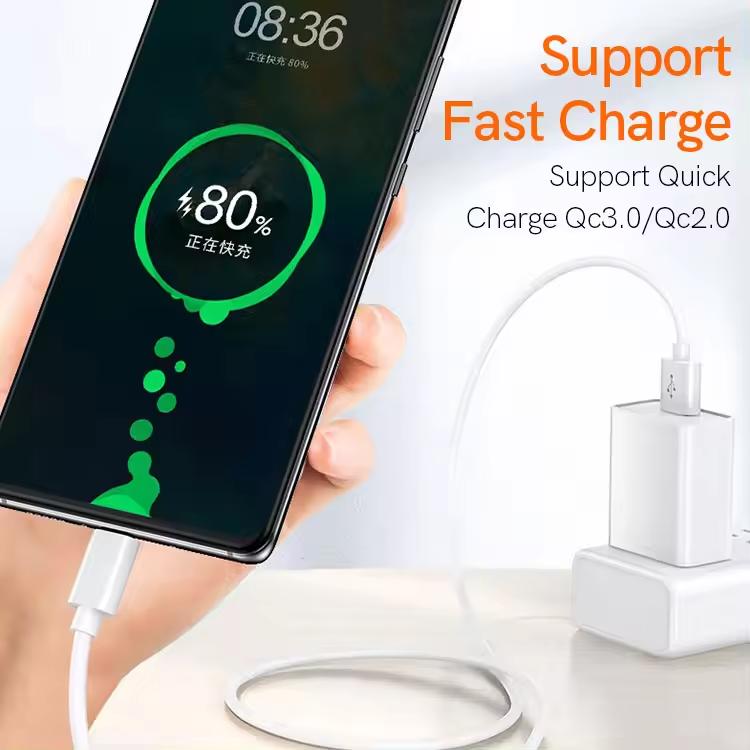 Hot Selling 2.1A USB-C Type C Cable Quick Charge Fast Charging Mobile Phone Data Kable for Samsung Pure Copper Right-Angle